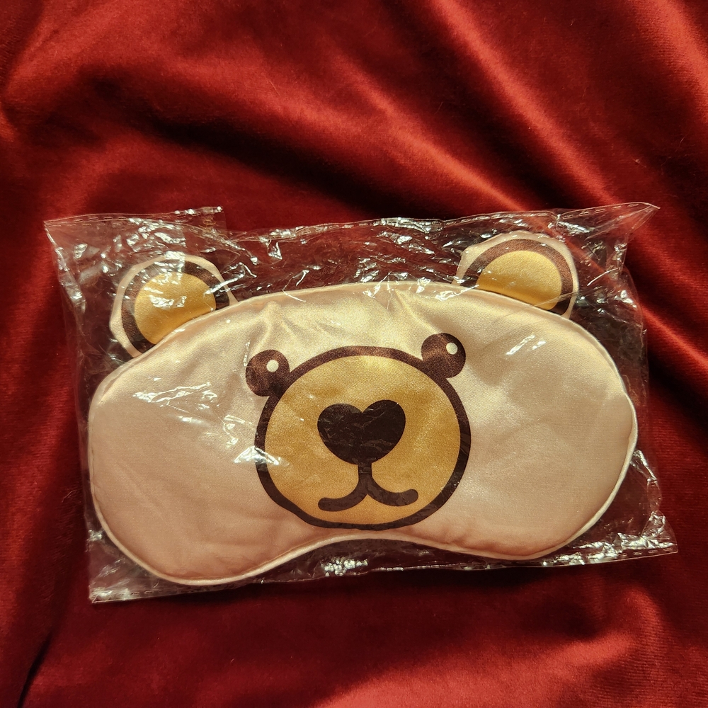 Adorable Bear Face Sleep Mask NEW in Package Great Stocking Stuffer Gift